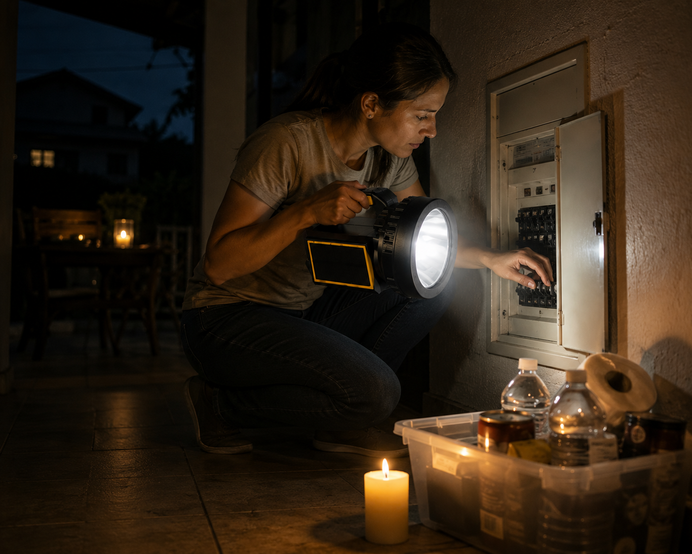Linterna Led Emergencia con carga solar